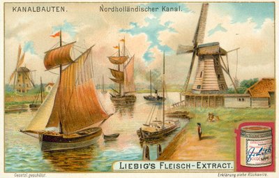 Noordhollandsch Kanal, Holland (kromolitografi) af European School