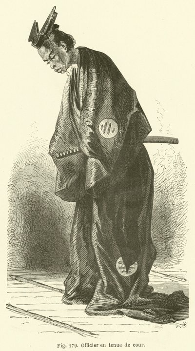 Officer i retsdragt (gravering) af European School