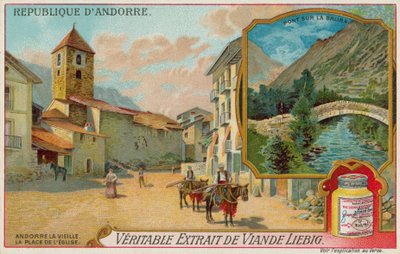 Old Church Square og en bro over Rio Valira af European School