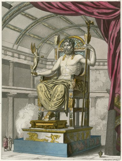 Den olympiske Jupiter (koloreret gravering) af European School