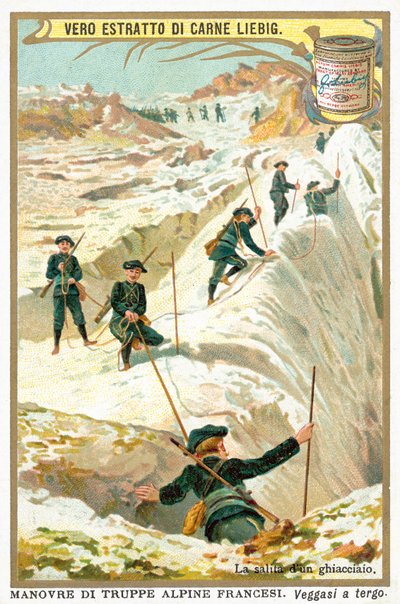 På en gletsjer (chromolitho) af European School