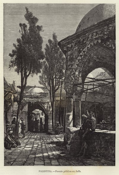 Palæstina, offentlig springvand i Jaffa af European School