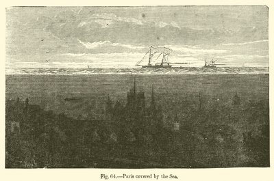 Paris dækket af havet (gravering) af European School