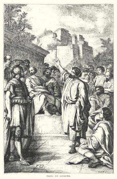 Paul i Athen (gravering) af European School