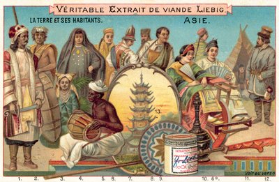 Folk i Asien (chromolitho) af European School
