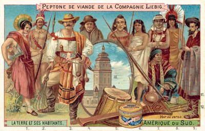 Folk i Sydamerika (chromolitho) af European School