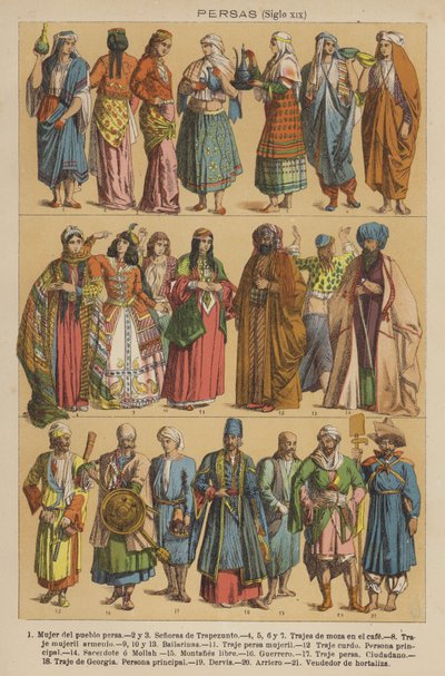 Persien, 1800-tallet (farvefotografier) af European School