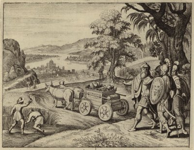 Filisterne returnerer Pagtens Ark til israelitterne (gravering) af European School