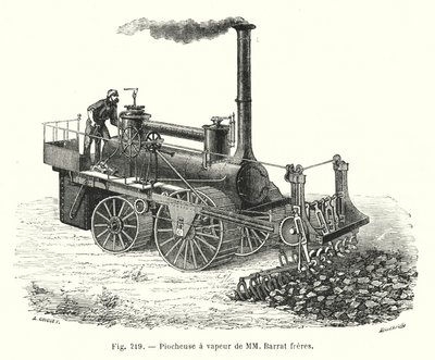 Steam pickaxe af MM Barrat brothers (gravering) af European School