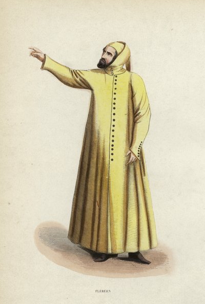 Plebeen (farvet gravering) af European School