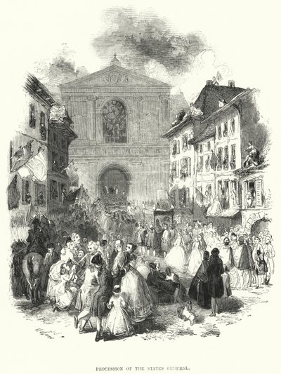 Generalstaternes procession (gravering) af European School