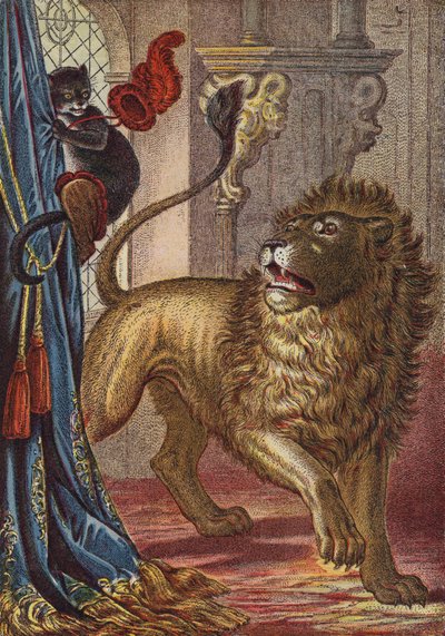 Puss In Boots (farve litho) af European School