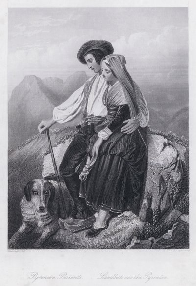 Pyrenæiske bønder (gravering) af European School