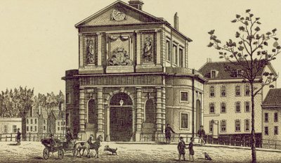 Rotterdam: Delftsche Poort (litografi) af European School