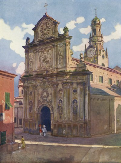 San-Remo, La Cathedrale (farvelitografi) af European School