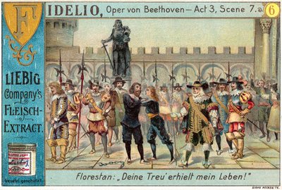 Scene fra Beethovens opera Fidelio (chromolitho) af European School