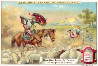 Scene fra Don Quixote (chromolitho) af European School