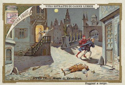 Scene fra Faust, en opera af Charles Gounod af European School