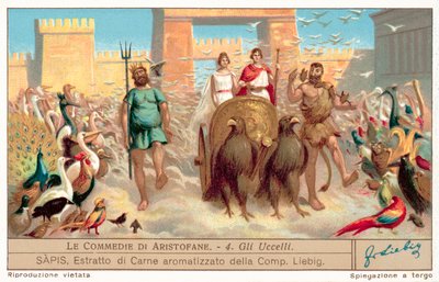 Scene fra The Birds (chromolitho) af European School