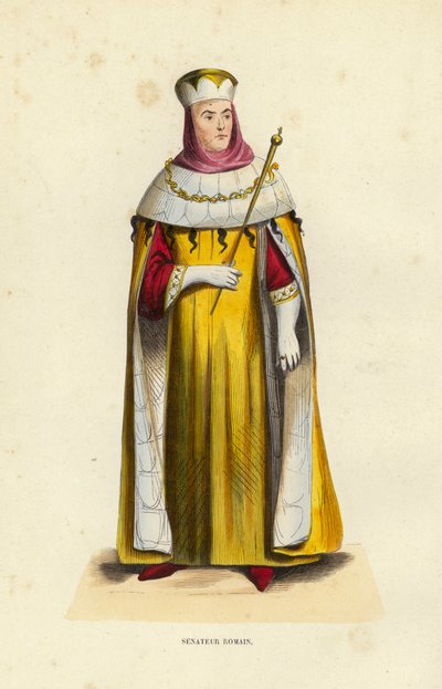 Senator Romain (farvet gravering) af European School
