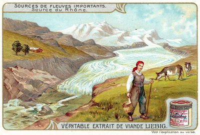 Rhônes kilde (chromolitho) af European School