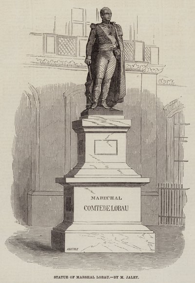 Statue af Marshal Lobau (gravering) af European School