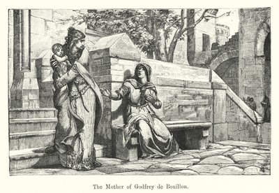 Godfrey de Bouillons mor (gravering) af European School