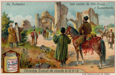 Ruinerne af Bibi-Khanym-moskeen i Samarkand i Usbekistan af European School