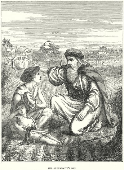 Shunammitens søn (gravering) af European School