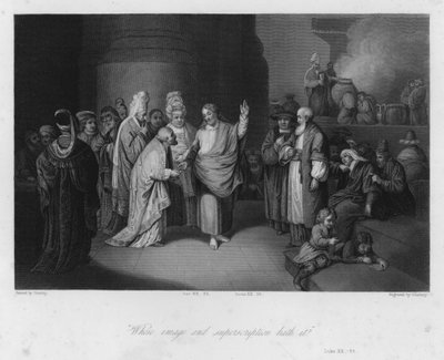 The Tribute Money, Luke XX, 24 (gravering) af European School