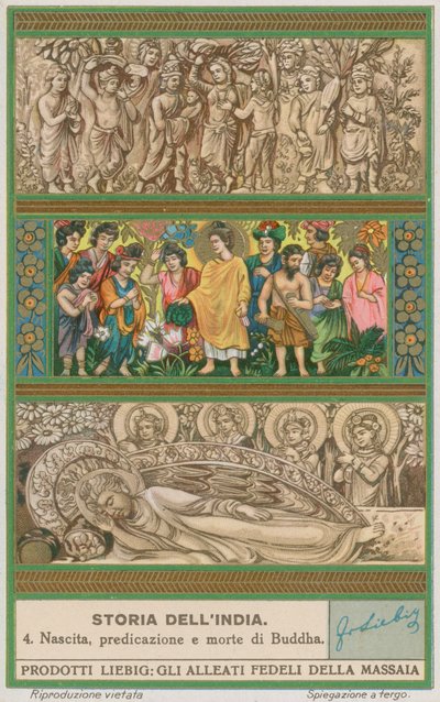 Buddhas fødsel, forkyndelse og død af European School