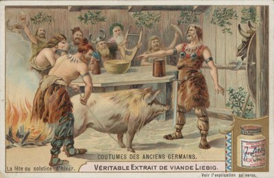 Festen for vintersolhverv (chromolitho) af European School