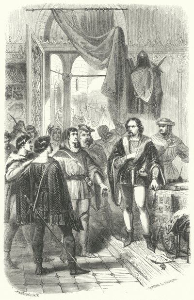 Befolkningen i Gent beder Philip van Artevelde om at lede deres oprør mod Louis II, grev af Flandern af European School