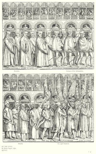 Dogens procession (gravering) af European School
