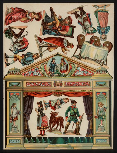 Teater (farve litho) af European School