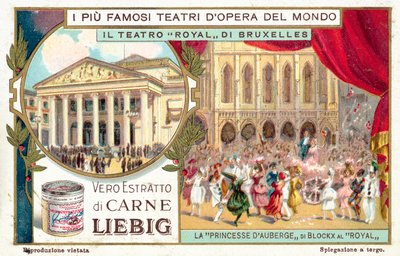 Theatre Royal de la Monnaie, Bruxelles (chromolitho) af European School