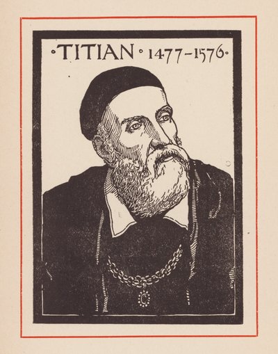 Tizian, italiensk renæssancekunstner (litografi) af European School