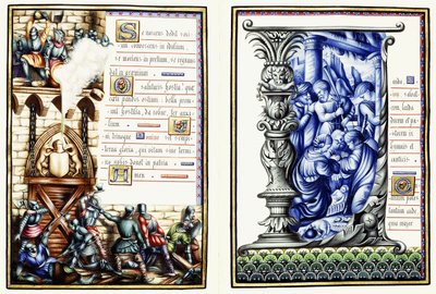 To blade fra en salmebog på latin, c.1890 af European School