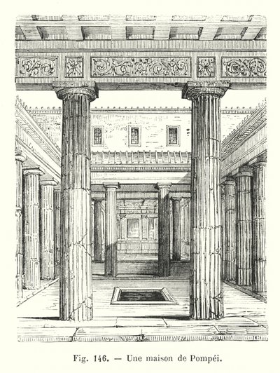 Et hus i Pompeji (gravering) af European School
