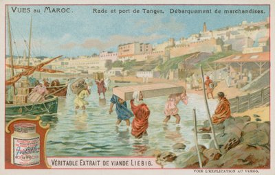 Losning af varer i havnen i Tanger af European School