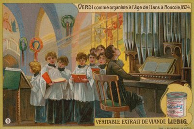 Verdi spiller orgel i Roncole af European School