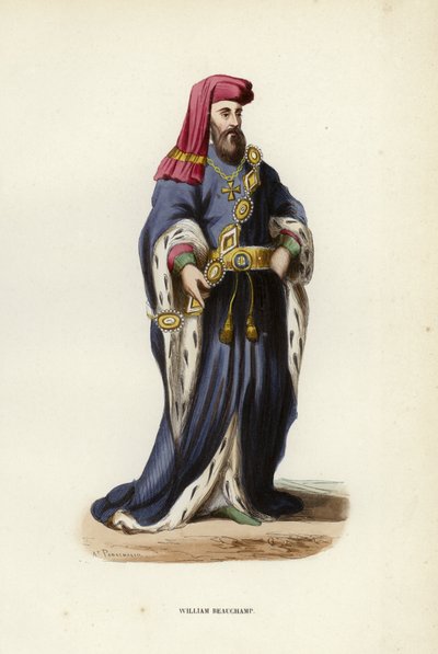 William Beauchamp (farvet gravering) af European School