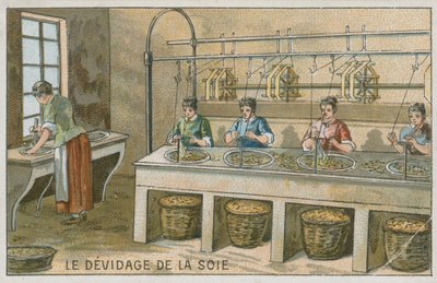 Vikle silkefilamenter på ruller af European School