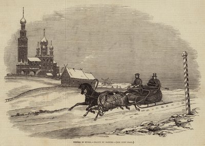 Vinter i Rusland (gravering) af European School