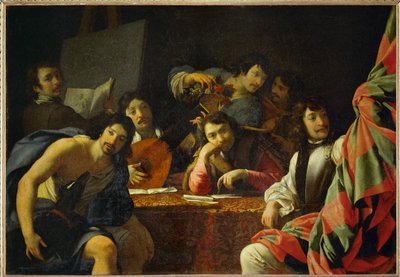 Forsigtighed giver fred og overflod ... af Eustache (studio of) Le Sueur