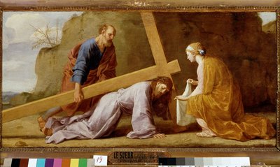 Jesus bærer sit kors (bærer korset eller korsets vej), ca. 1651 (olie på lærred) af Eustache Le Sueur