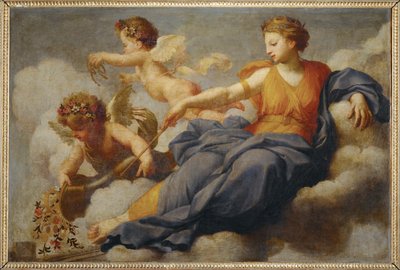 Juno kaster sin gunst over Karthago (maleri på lærred) af Eustache Le Sueur