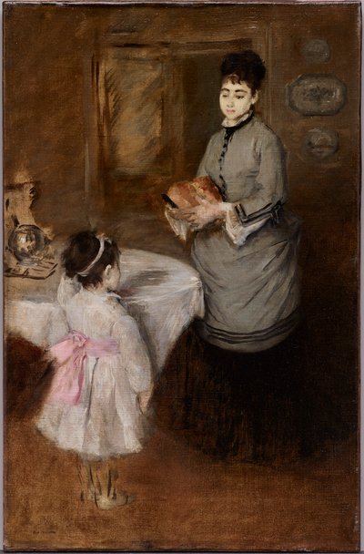 Afternoon Tea, ca. 1874 (olie på lærred) af Eva Gonzalès