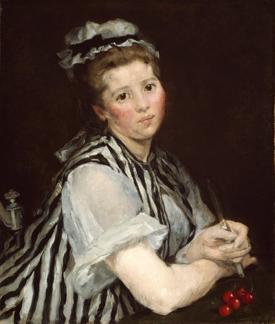 Pige med kirsebær, ca. 1870 (olie på lærred) af Eva Gonzalès