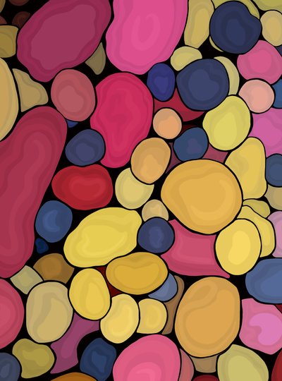 100 kartofler, 2025 (digital kunst) af Evan Sklar